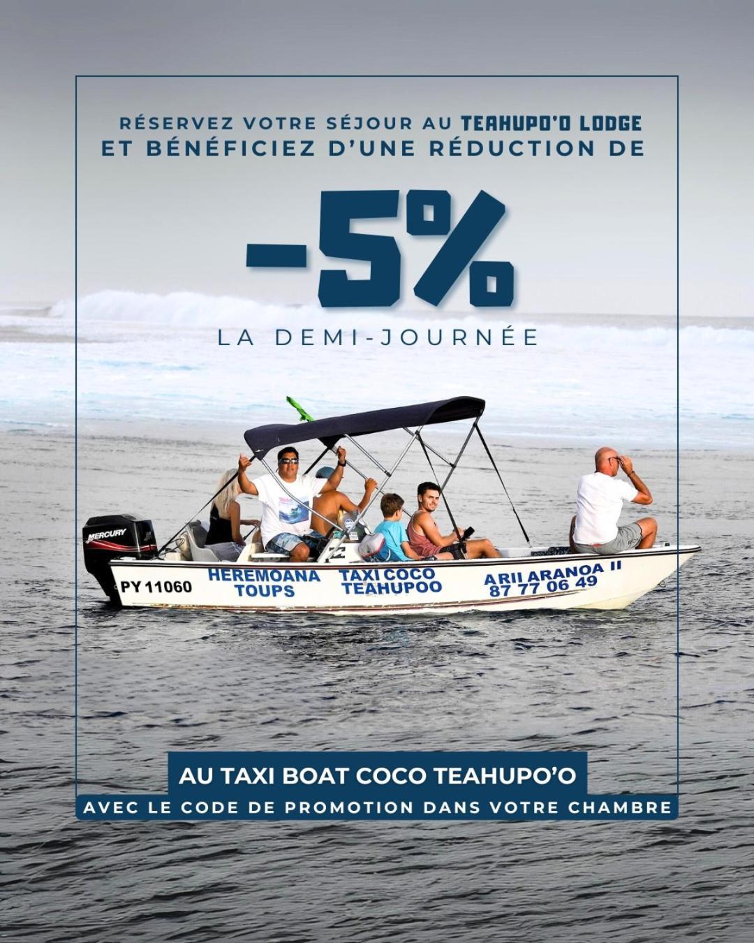 Teahupo'O Lodge - Cosy Studio Climatise Pa'Aihere - Entre Randonnees Et Activites Nautiques Teahupoo Zewnętrze zdjęcie